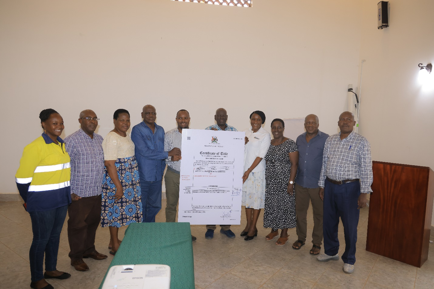 Official handover during EACOP engagement activities.